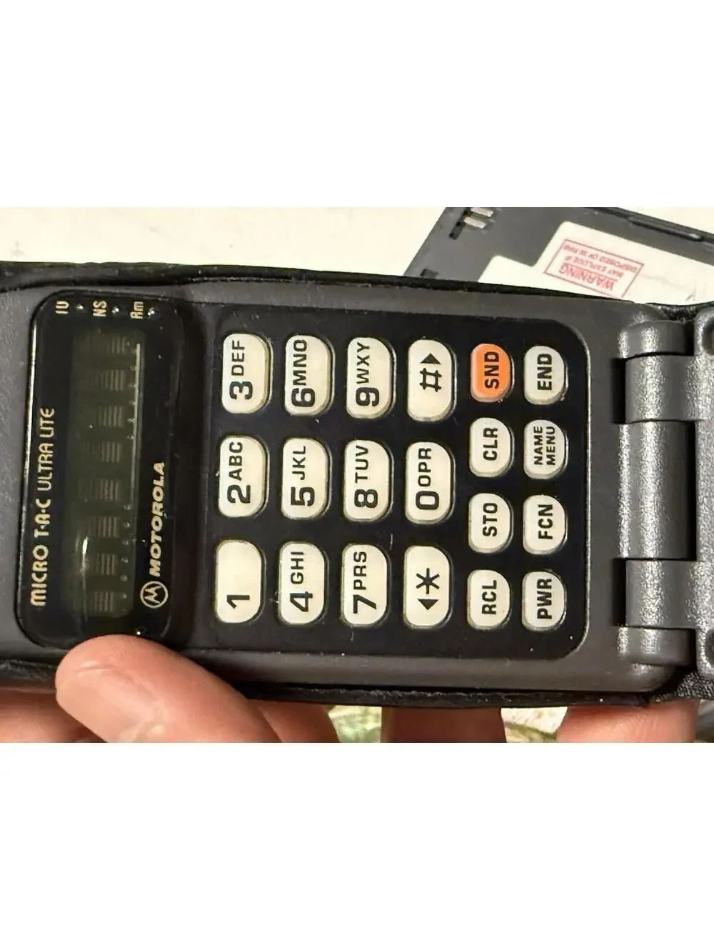 Vintage Motorola Brick Flip Cell Phone Micro Ultra Lite